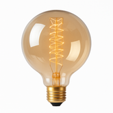 Vintage Spiral Filament Globe Bulb G80 E27 40W