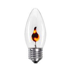 E27 Flame LED Bulb 3W — 2700K Extra Warm White, C35 Candle Shape