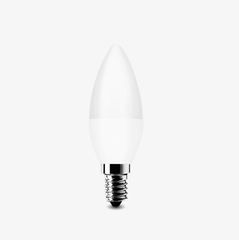 E14 Oval LED Bulb 3W — Warm or Cool White, White Finish