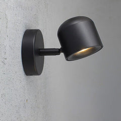 Industrial LED Wall Light Matt Black 7W Integrated LED Adjustable
