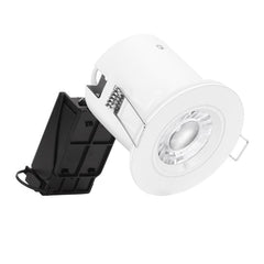 Fire Rated GU10 Downlight, Fixed, IP20, Acoustic Rated, White