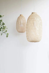 Compressible Bamboo Pendant Light E27 3 Sizes