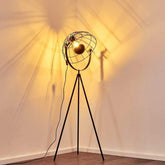 Moon Brut XL Industrial Cinema Floor Lamp V2 Raw Steel Wood E27