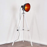 Projo Industrial Cinema Floor Lamp White Base E27