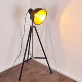 Cinema Projector Industrial Floor Lamp Wood Steel E27