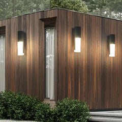 Outdoor Wall Light Black Aluminium Integrated LED Motion Sensor IP65