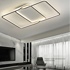 Black LED Ceiling Light Dimmable — 3 Sizes, 3000K–4000K