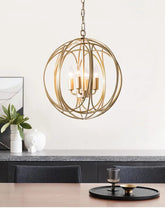 Modern Cage Pendant Light Painted Metal E27 IP44 Small Large