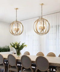 Modern Cage Pendant Light Painted Metal E27 IP44 Small Large
