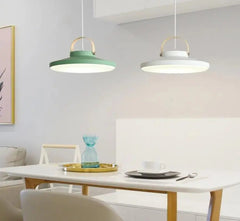 Nordic LED Pendant Light Iron Wood 3 Colours 3 Sizes