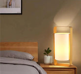Floating Lantern Table Lamp Metal Frame & Textile Shade E27 — Small or Large