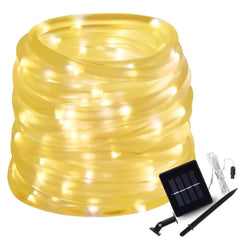Solar Tube String Lights, IP44, 14h, 5 Colours, 7–22m