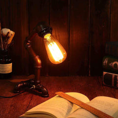 Industrial Style Desk Lamp All-Metal Steampunk Vintage E27 Hand-Assembled