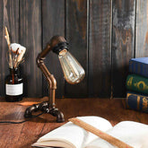 Industrial Style Desk Lamp All-Metal Steampunk Vintage E27 Hand-Assembled