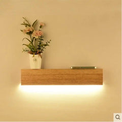 Oak Shelf Wall Light Integrated LED 40 cm 220V