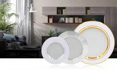 Recessed Round LED Ceiling Light, 5–18W, Gold/White/Silver, Cool & Warm White