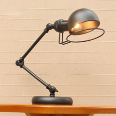 Industrial Metal Desk Lamp Black Thermolacquered 3 Articulated Joints E27
