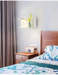 LED Bedside Wall Light with USB Charger — 3 Colour Temps, Black / White