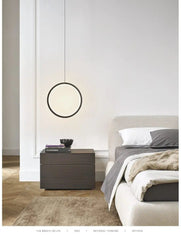 Circular LED Pendant Light Metal Acrylic 10/16/20W