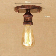Small Industrial Bronze Ceiling Light E27 Hand-Assembled Compact