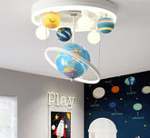Planetary Chandelier Metal Acrylic LED 220V Kids Design