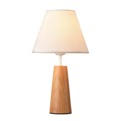 Table Lamp Wooden Base Fabric Shade E27 40 cm Dimmable