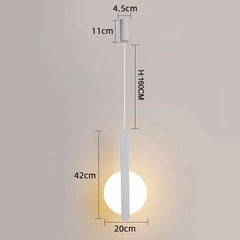 Modern LED Pendant Light Iron Aluminium 6 Forms Black White
