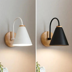 Nordic Swivel Wall Light Metal E27 Black White 23 cm