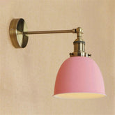 Industrial Wall Light Pink Thermolacquered Brushed Brass E27 Max 40W