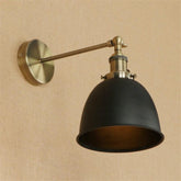 Industrial Wall Light Black Thermolacquered Brushed Brass E27 Max 40W