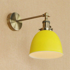 Industrial Wall Light Yellow Thermolacquered Brushed Brass E27 Max 40W