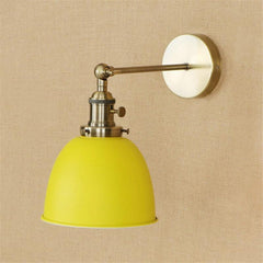Industrial Wall Light Yellow Thermolacquered Brushed Brass E27 Max 40W