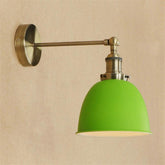Industrial Wall Light Green Thermolacquered Brushed Brass E27 Max 40W