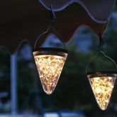 Solar Pendant Light ABS Metal IP65 15 cm Black Outdoor