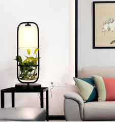 Plant Frame LED Table Lamp Iron Glass Botanical 20×50 cm