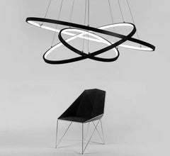Round Ring LED Chandelier Aluminium 1–4 Rings Dimmable