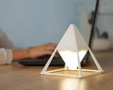 Pyramiden Diamond Touch Lamp Rechargeable LED — IP44, White / Black / Wood