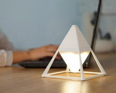 Pyramiden Diamond Touch Lamp Rechargeable LED — IP44, White / Black / Wood