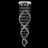 Modern LED Double Spiral Crystal Chandelier Chrome 4 Sizes