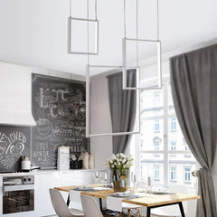 Art Deco LED Pendant Light Aluminium Acrylic Black 3 or 5 Squares