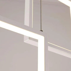 Art Deco LED Pendant Light Aluminium Acrylic Black 3 or 5 Squares