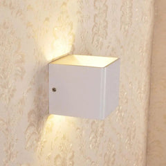 Modern LED Up Down Cube Wall Light Aluminium COB 3W
