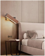 Rotatable LED Wall Light Iron and Wood