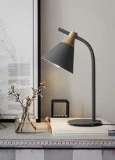 Modern Nordic Table Lamp Iron & Wood E27 — Grey, Green, Pink or Yellow