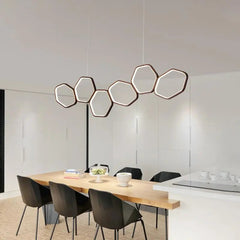 Art Deco LED Chandelier Acrylic Aluminium 3 Sizes Dimmable