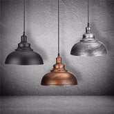 Vintage Industrial Dome Pendant Light Metal E27 Ø29 cm 3 Colours