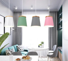 Modern Nordic Pendant Light Rubber Wood Metal E27