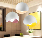 Dome Pendant Light Iron E27 Single or Sets of 3 & 4 Multi-Colour