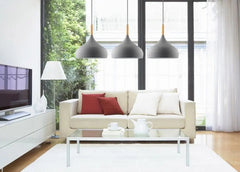 Macaroon Pendant Light Matt Aluminium E27 24cm 6 Colours