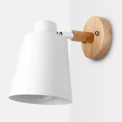 Modern Nordic Wall Light Iron Wood E27